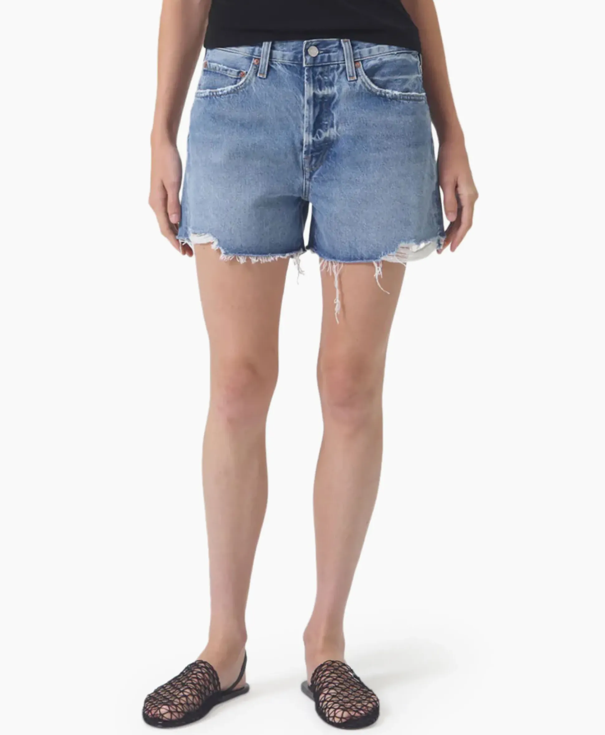 Agolde Korte Broek Parker Long Blauw
