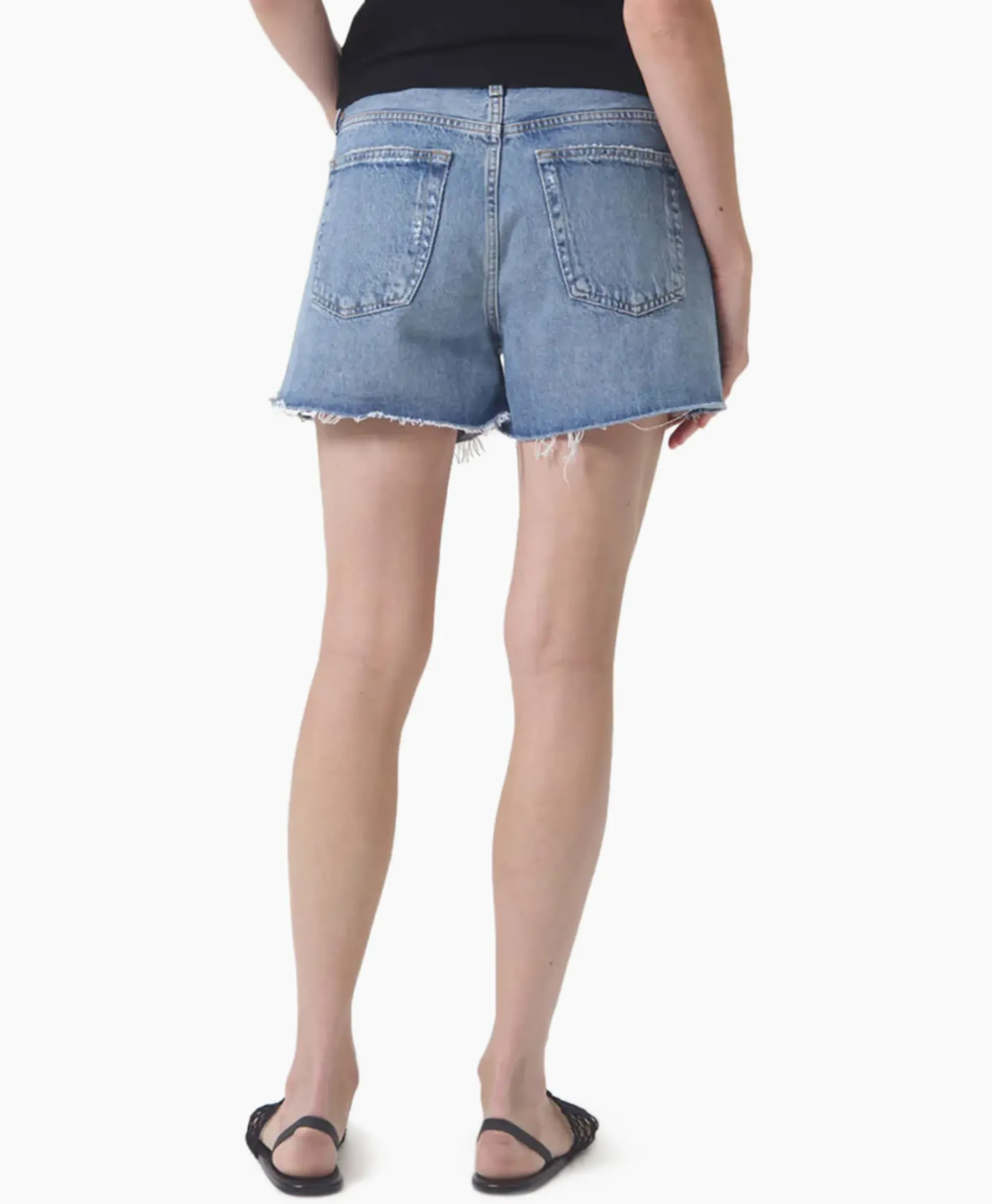 Agolde Korte Broek Parker Long Blauw