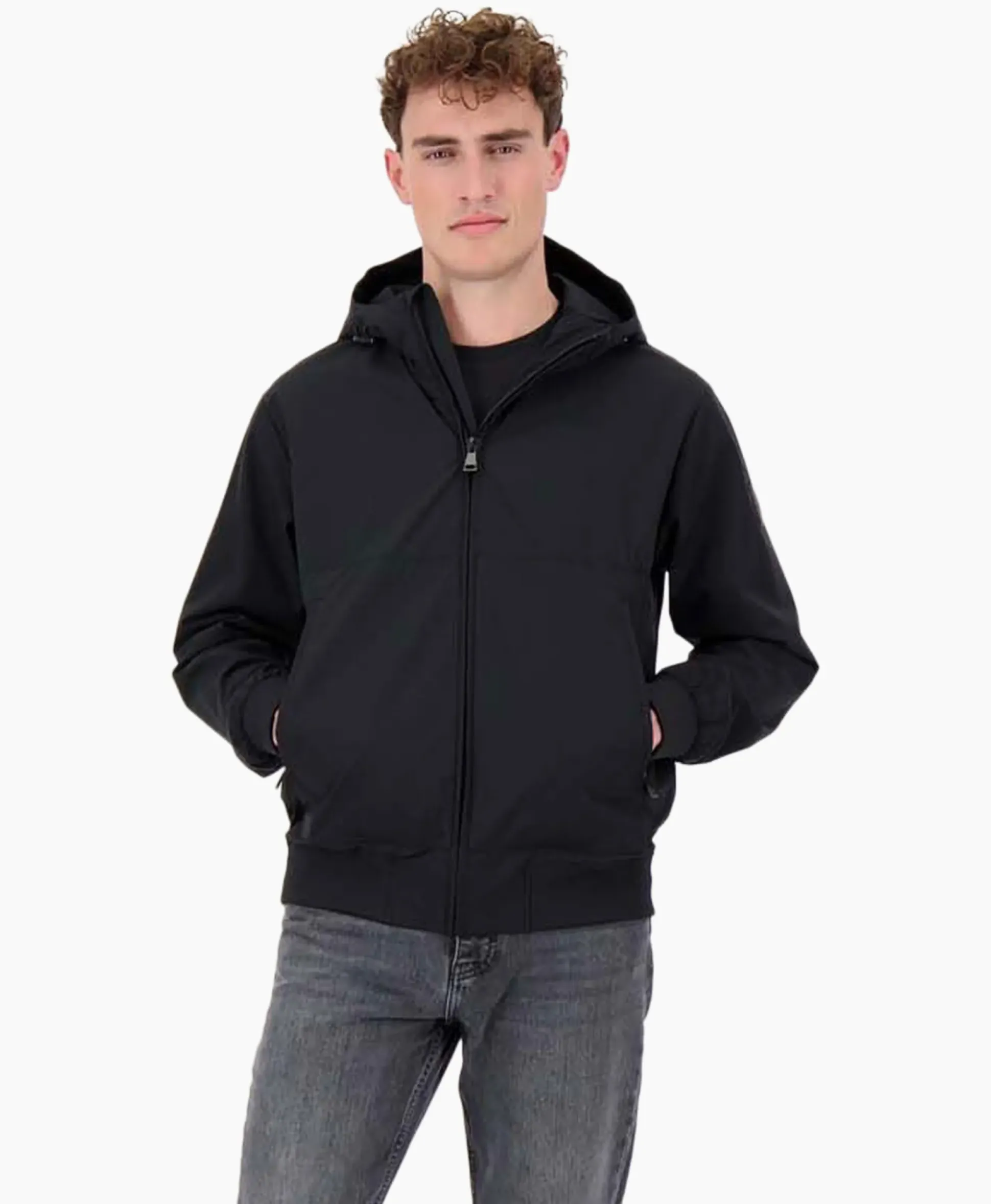 Airforce Jack Hooded Four-Fay Stretch Zwart