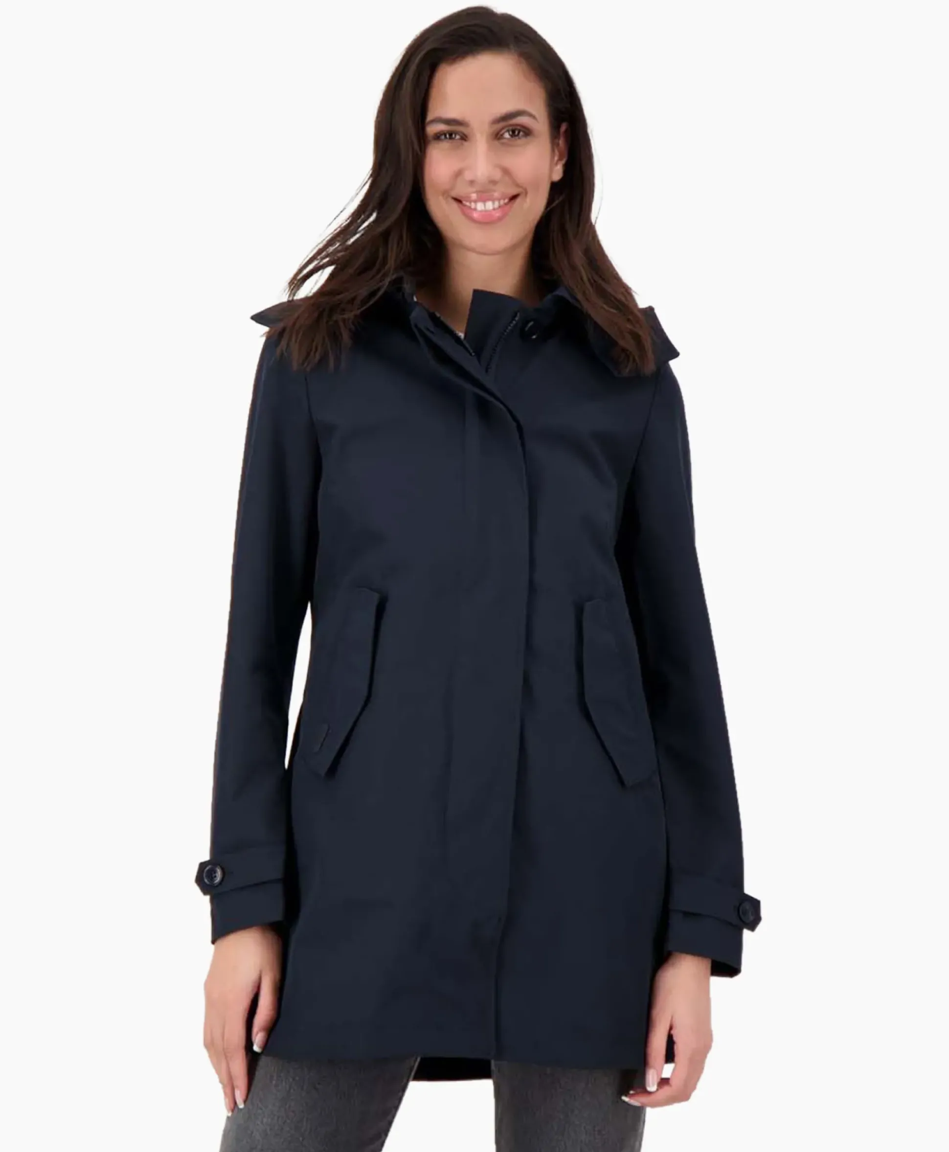 Airforce Parka Long Technical Shell Donker Blauw