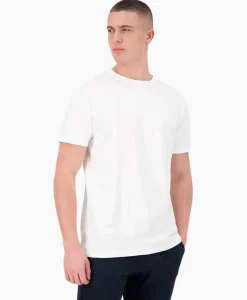 Airforce T-Shirt Korte Mouw Garment Dyed Wit