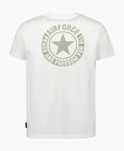 Airforce T-Shirt Wording/Logo Wit