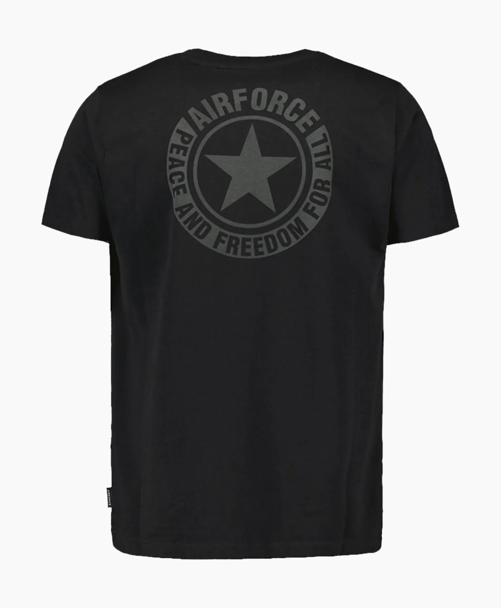 Airforce T-Shirt Wording/Logo Zwart