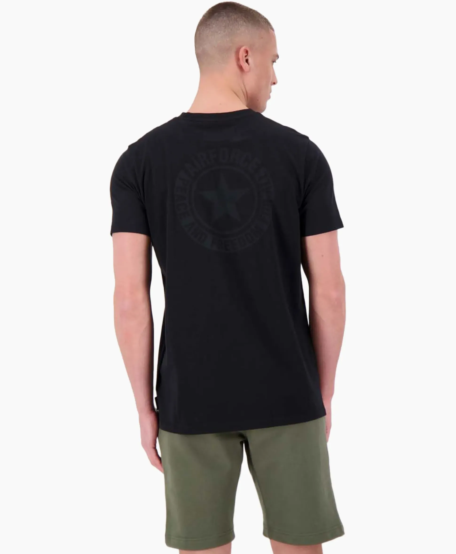 Airforce T-Shirt Wording/Logo Zwart