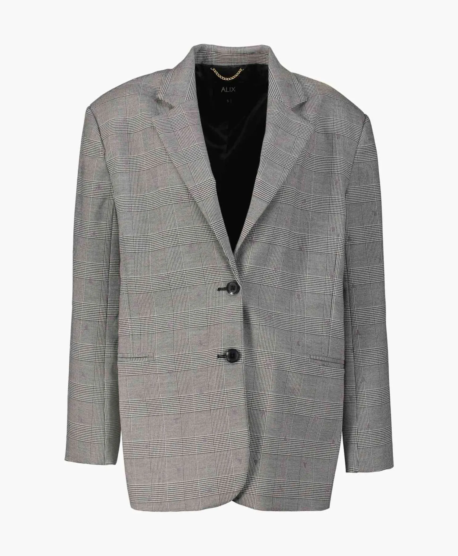 Alix The Label Blazer Woven Special Checked Zwart