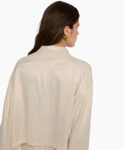 Alix The Label Blouse Woven Kimono Sleeve Ecru