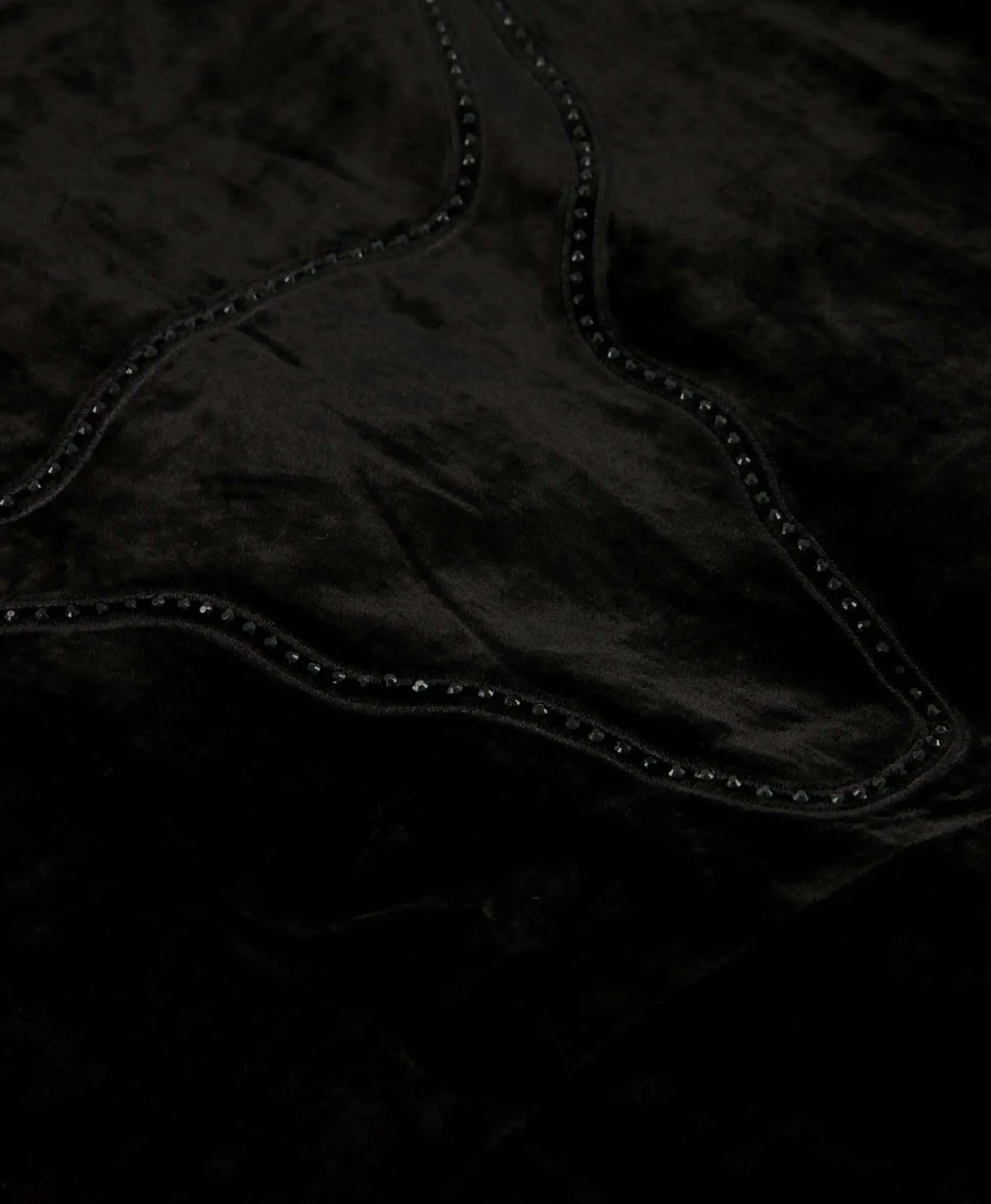 Alix The Label Bomberjack Ladies Woven Oversized Velvet Zwart