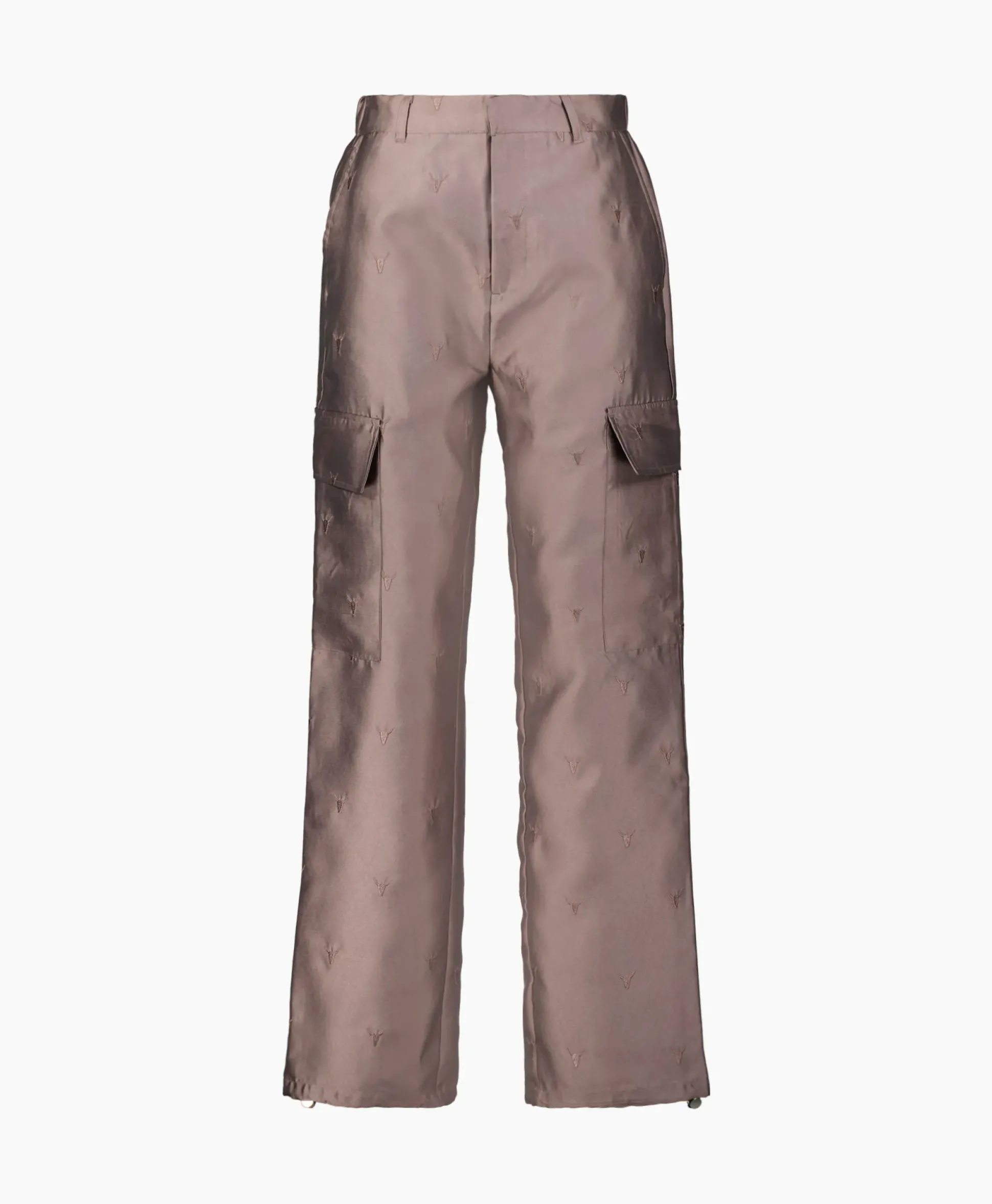 Alix The Label Cargobroek Woven Shiny Bull Cargo Brons