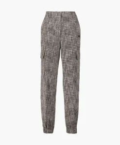 Alix The Label Cargobroek Woven Boucle Cargo Zwart