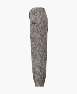 Alix The Label Cargobroek Woven Boucle Cargo Zwart