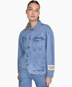 Alix The Label Jack Woven Denim Blauw