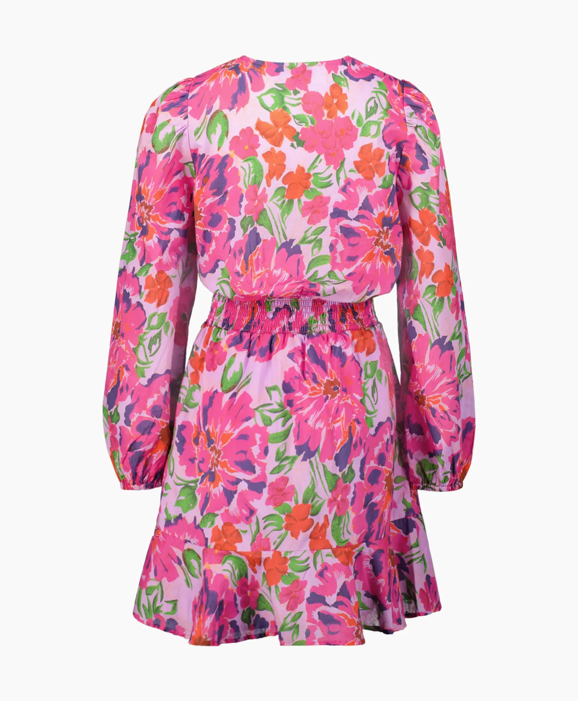 Alix The Label Jurk Ladies Woven Painted Flower Broderie Dress Print + 2 Kleurig