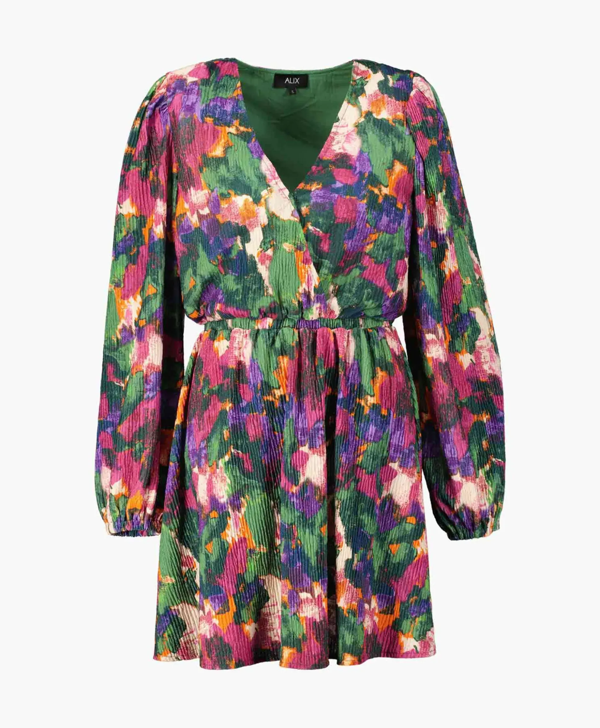Alix The Label Mini Jurk Woven Camouflage Flower Zwart