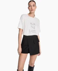 Alix The Label T-Shirt Korte Mouw Knitted Alix The Label Off White