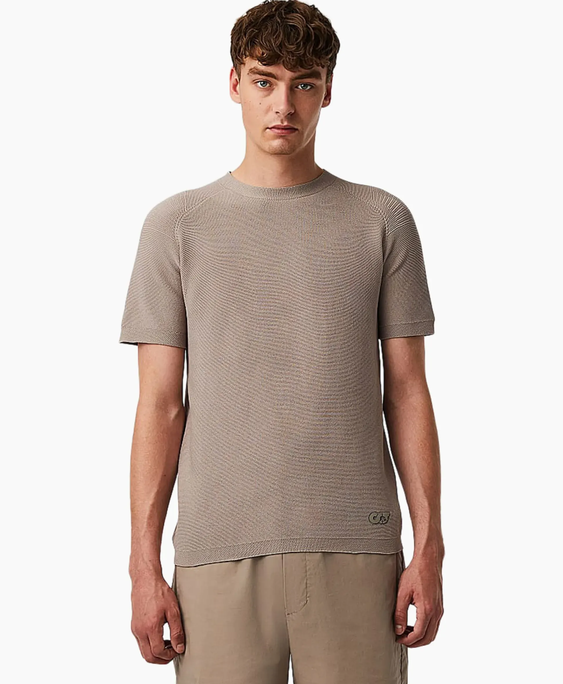 Alpha Tauri T-Shirt Korte Mouw Fosos Zand