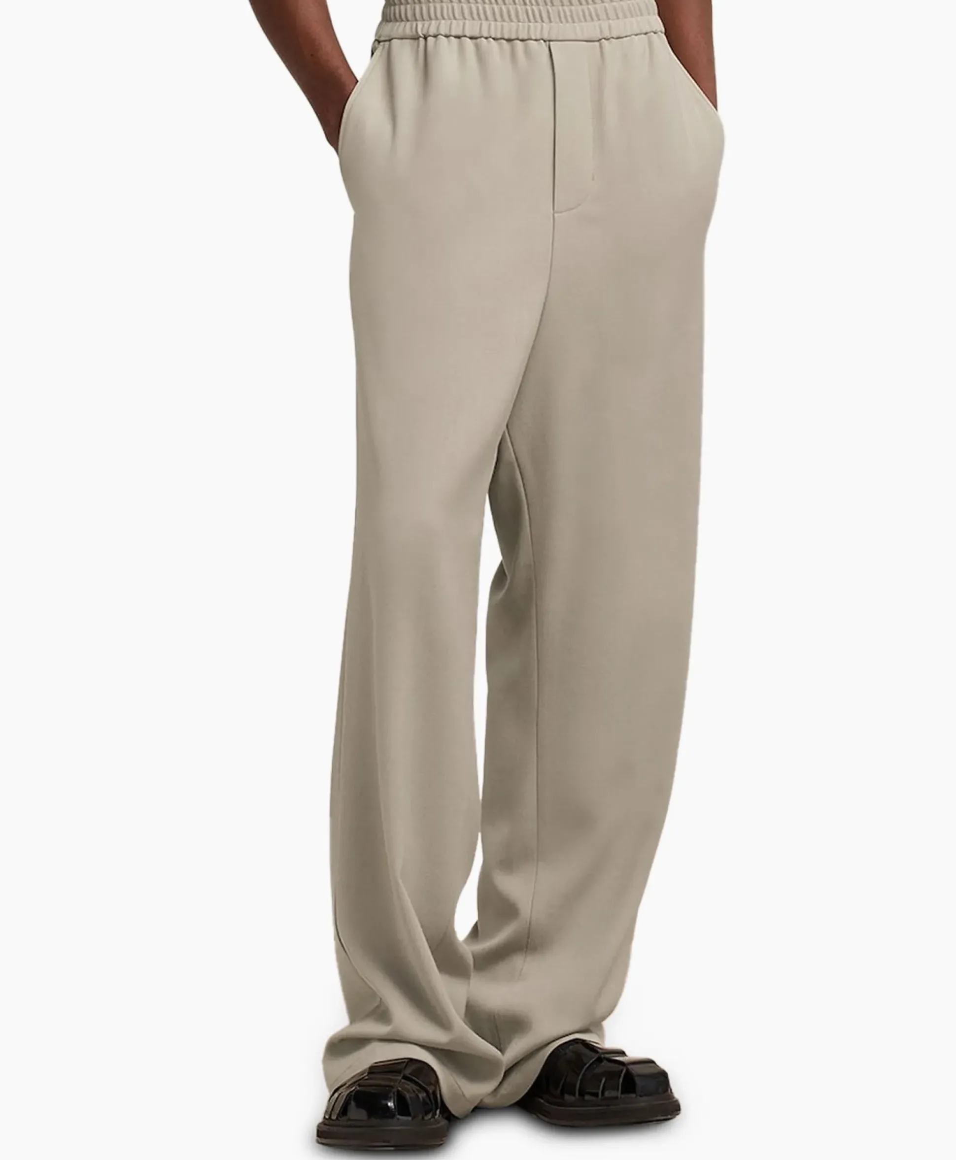 Ami Paris Broek Elastic Waist Taupe