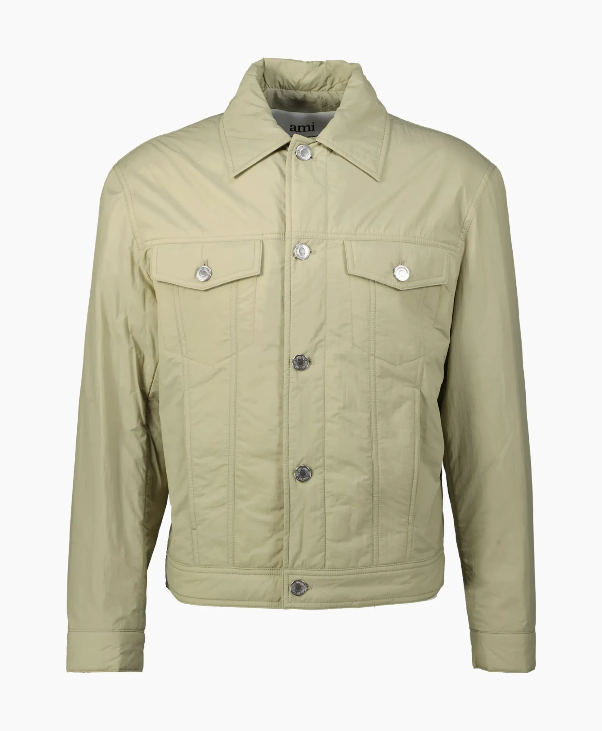 Ami Paris Jack Padded Trucker Zand