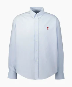 Ami Paris Overhemd Boxy Fit Licht Blauw