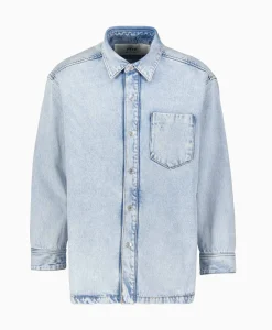 Ami Paris Overshirt Oversized Adc Licht Blauw