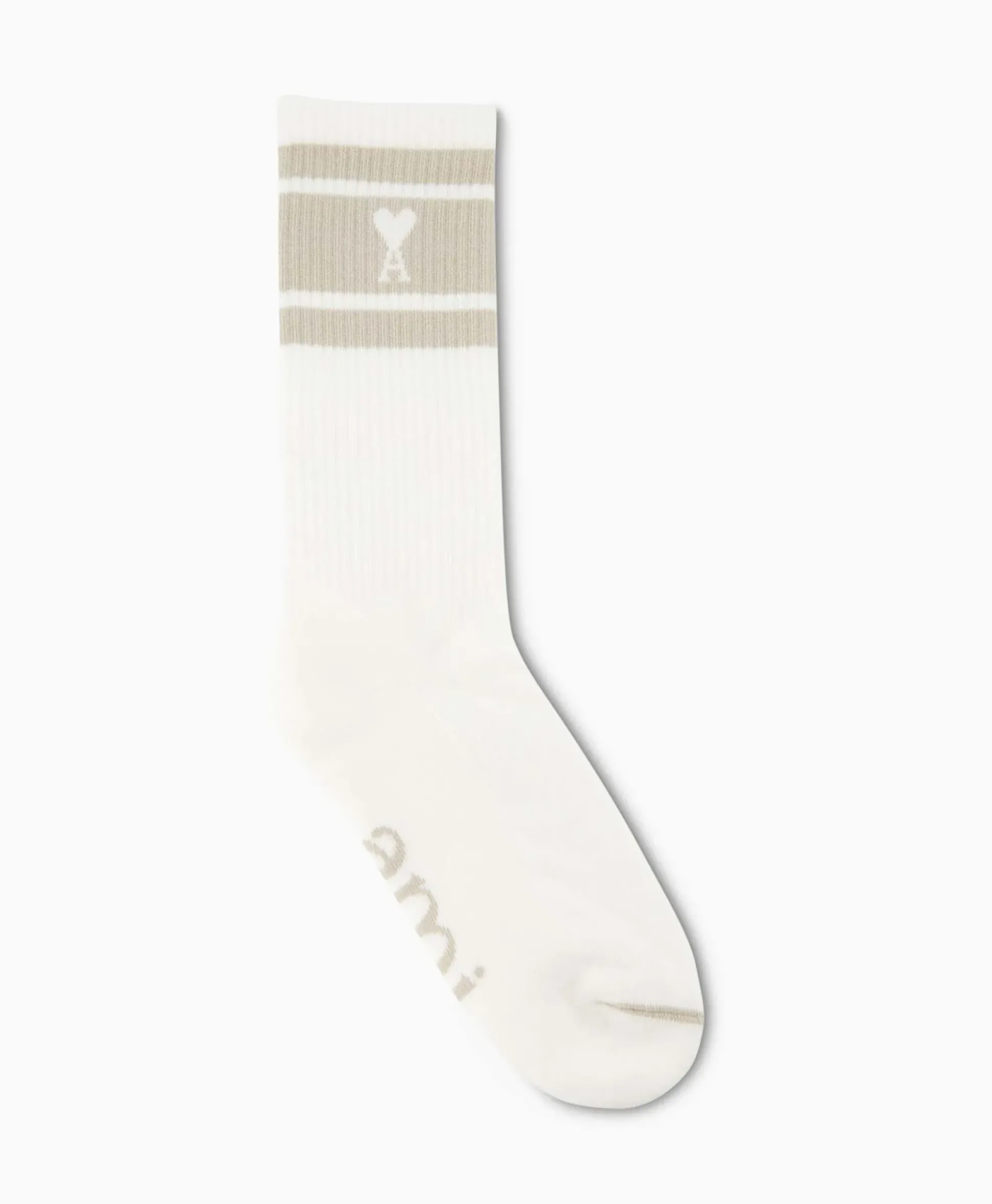 Ami Paris Sokken Adc Striped Beige