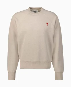 Ami Paris Sweater Ami De Coeur Ecru