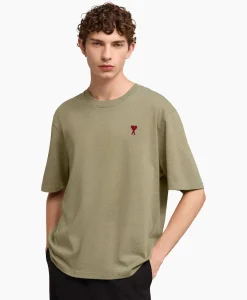 Ami Paris T-Shirt Korte Mouw Ami De Coeur Khaki