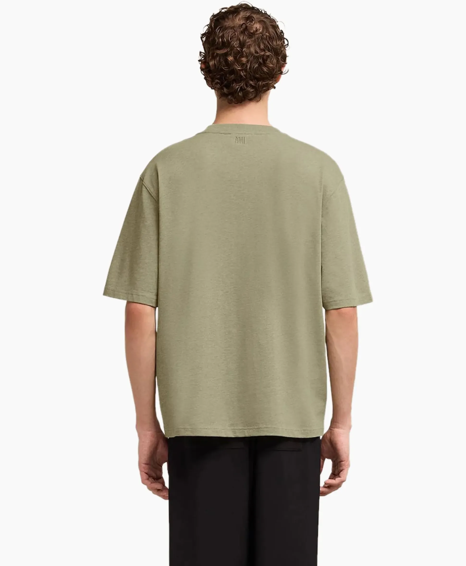 Ami Paris T-Shirt Korte Mouw Ami De Coeur Khaki