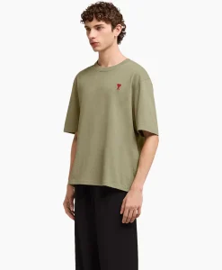 Ami Paris T-Shirt Korte Mouw Ami De Coeur Khaki
