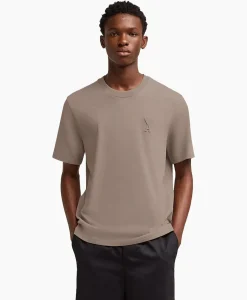 Ami Paris T-Shirt Korte Mouw Adc Taupe
