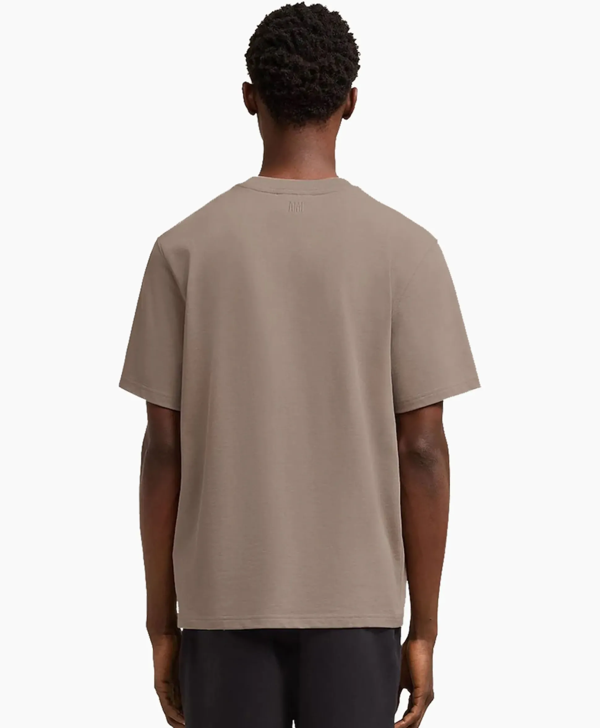 Ami Paris T-Shirt Korte Mouw Adc Taupe