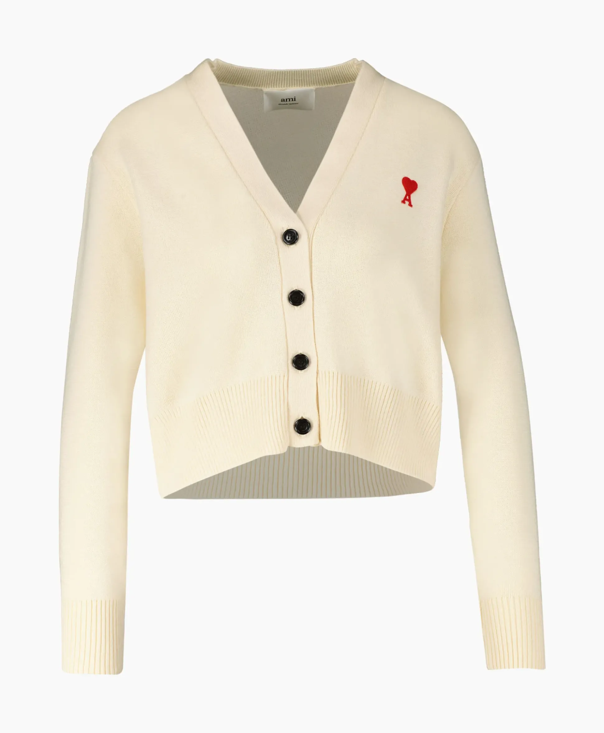Ami Paris Vest Red Adc Cardigan Beige