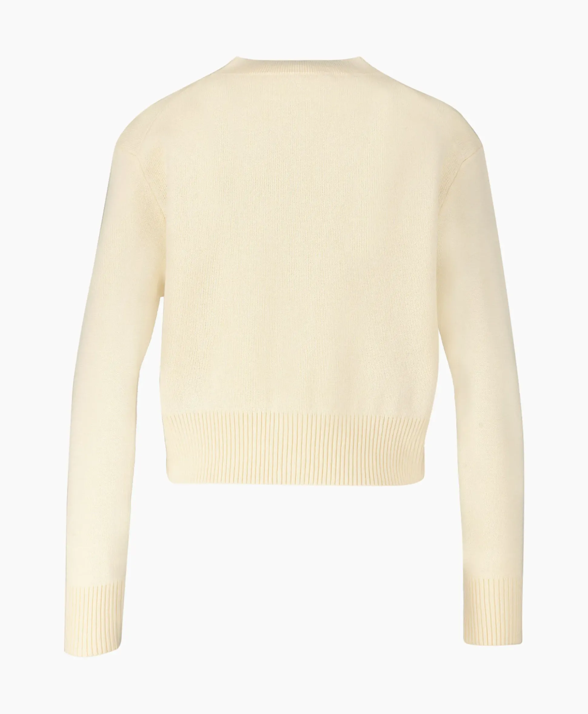 Ami Paris Vest Red Adc Cardigan Beige