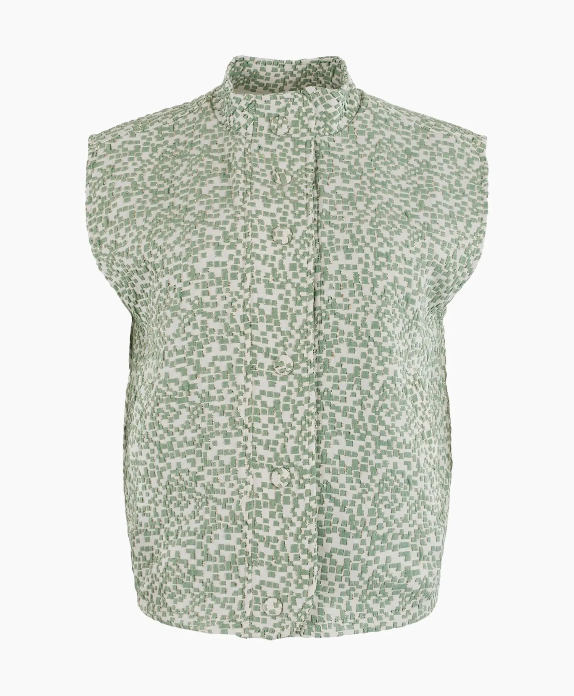 Anna Van Toor Gilet 43A11-02108B Groen