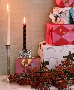 Anna+Nina Accessoires Lady Bow Candle Holder Zilver