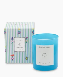 Anna+Nina Kaars Artists And Muses Scented Candle Blauw