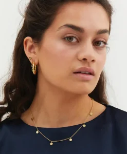Anna+Nina Ketting Smiley Goud