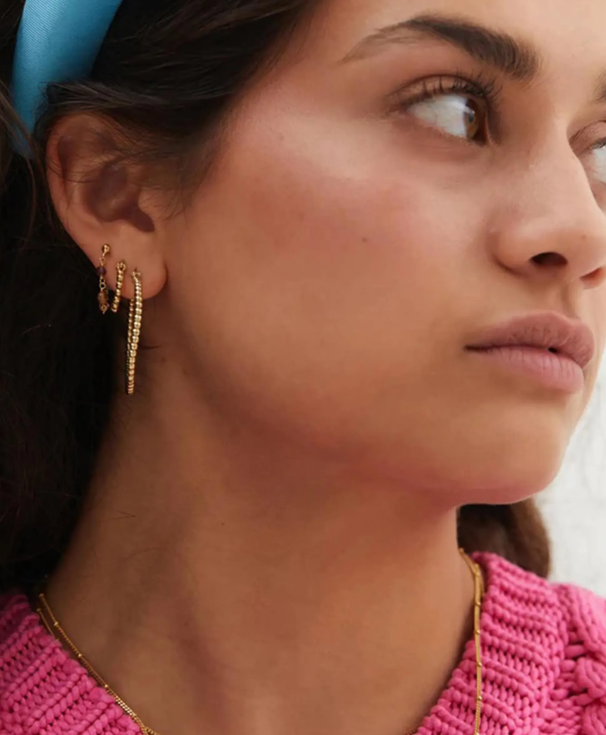 Anna+Nina Oorbellen Solstice Big Hoop Earrings Brass Goldpla Goud