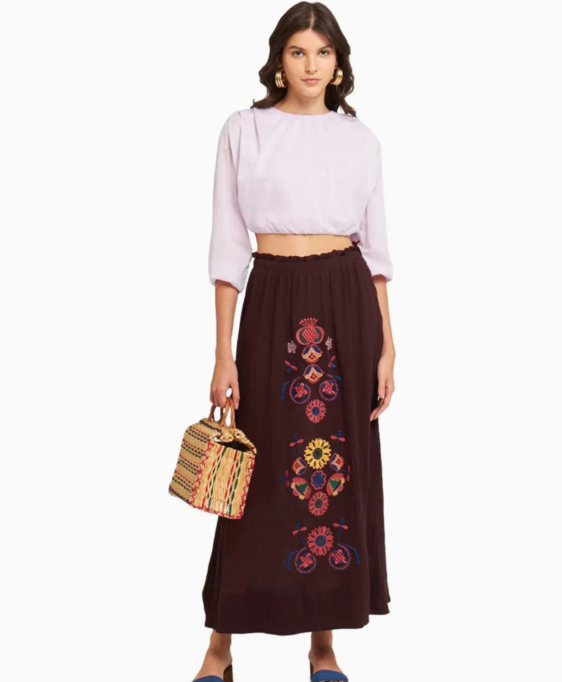 Antik Batik Antik Batik Maxi Rok Magoo1Ski Bruin