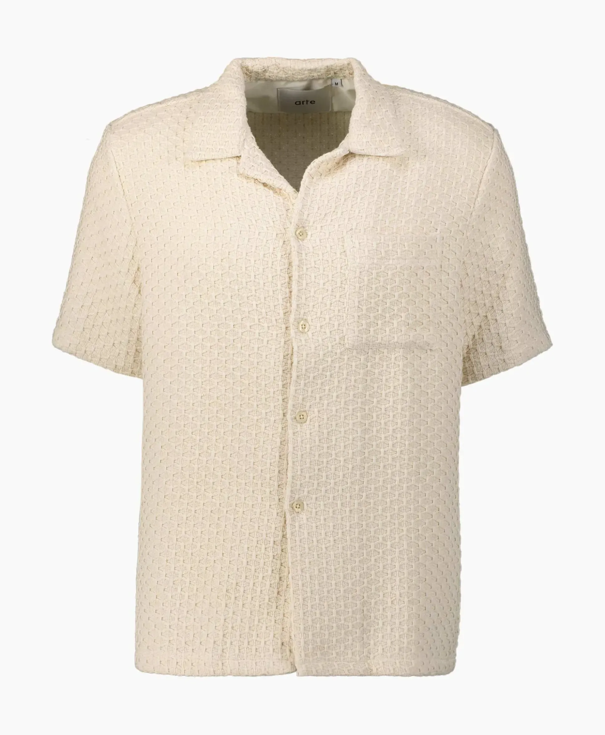Arte Antwerp Overhemd Jacquard Croche Off White