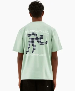 Arte Antwerp T-Shirt Korte Mouw Circle Runner Back Print Groen
