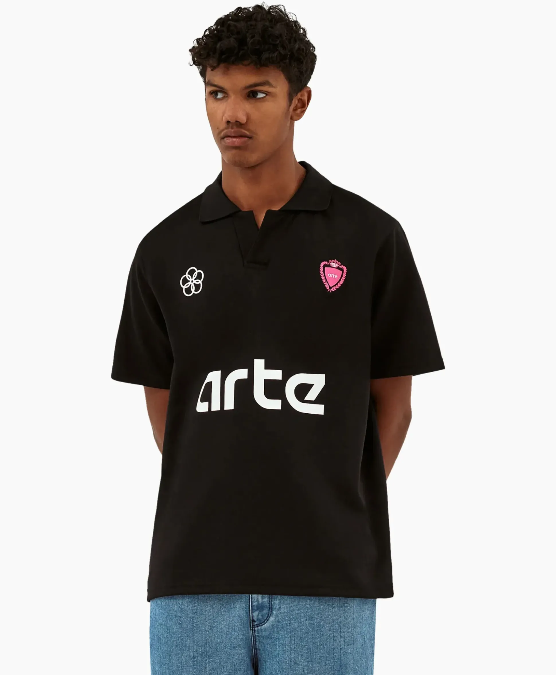 Arte Antwerp T-Shirt Korte Mouw Basic Futebol Zwart