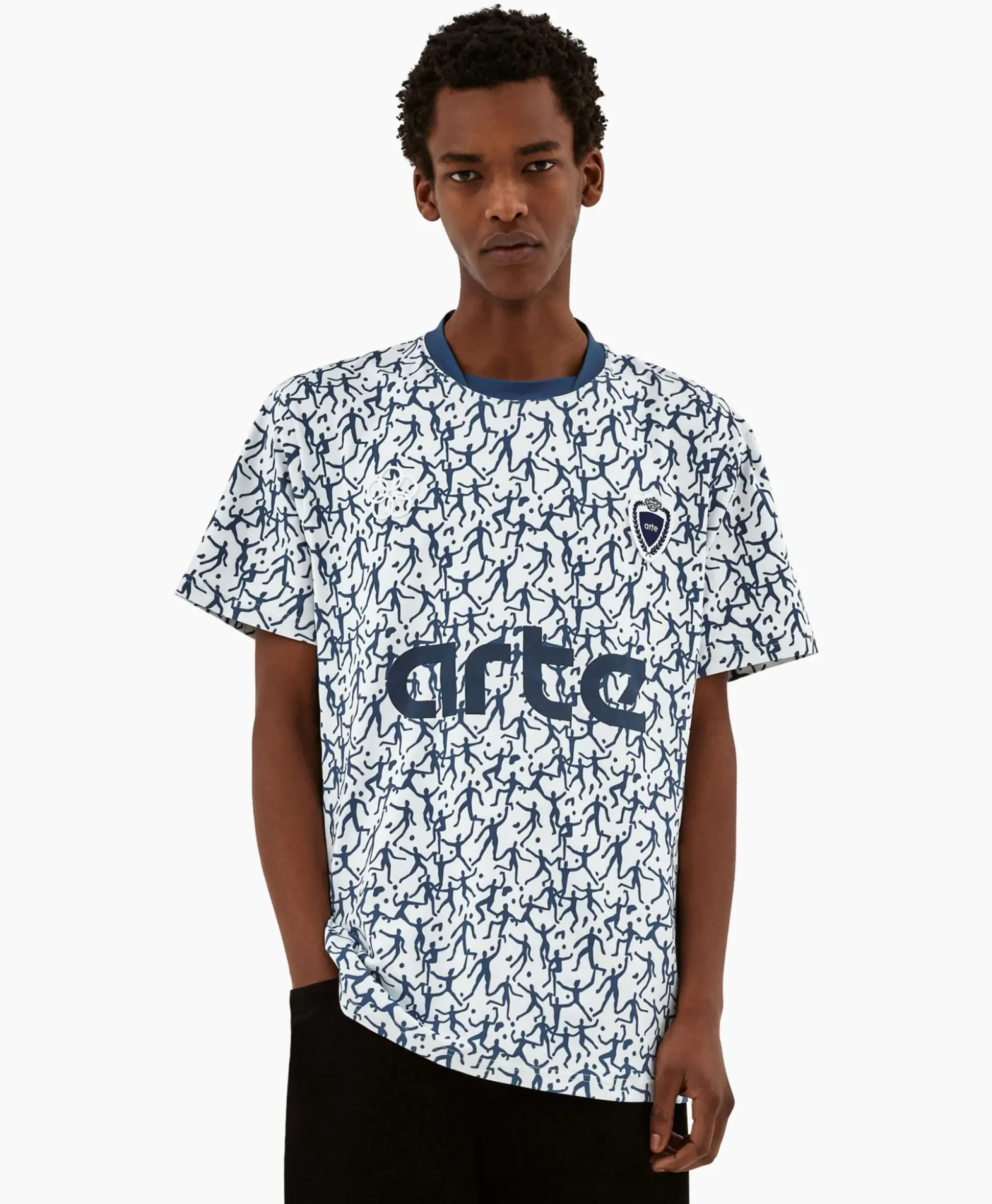 Arte Antwerp T-Shirt Korte Mouw Printed Futebol Wit