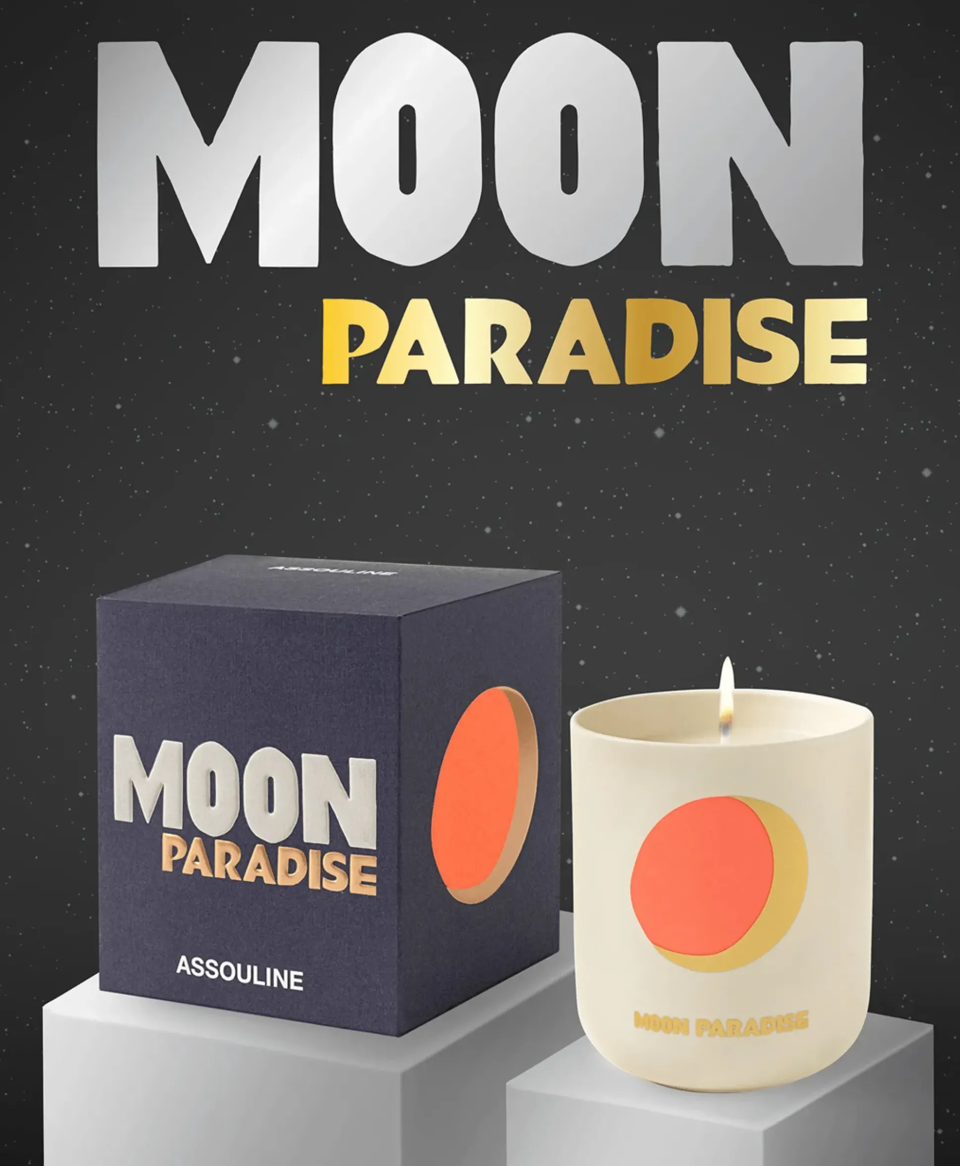 Assouline Kaars Moon Paradise - Travelfrom Home Candle Diversen