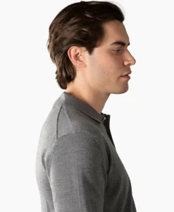 Aurelien Aurelien Polo Longsleeve Donker Grijs