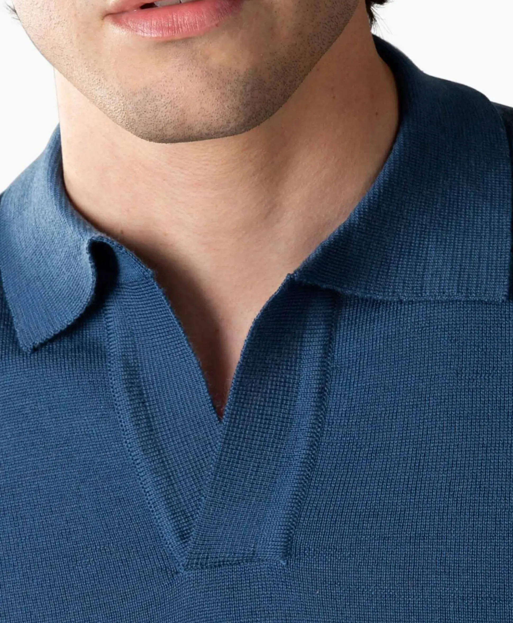 Aurelien Aurelien Pullover Buttonless Polo L Blauw