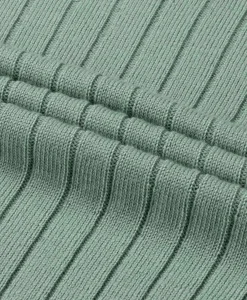 Aurelien Aurelien Pullover Rib Zip Polos Ls Licht Groen