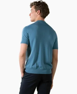 Aurelien Polo Buttonless Sl Blauw