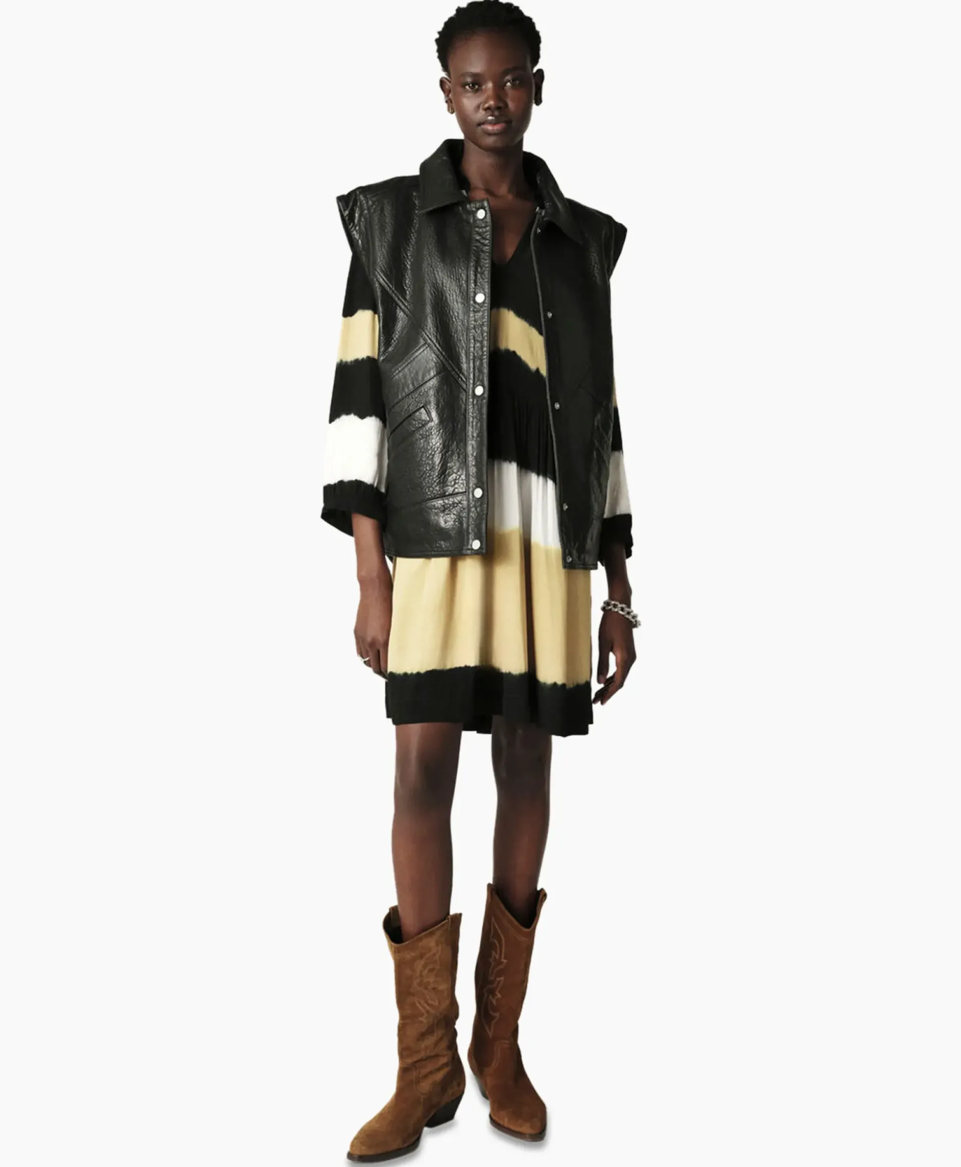 Ba&Sh Mini Jurk Vlada Geel