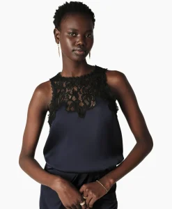 Ba&Sh Top Clea Donker Blauw