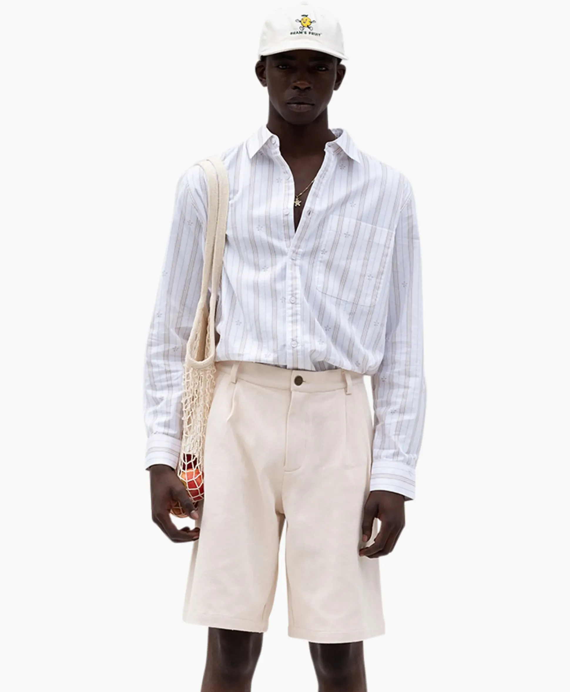 Bram's Fruit Overhemd Lemon Pattern Shi Beige